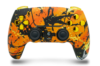 Molten Camo & Gold Chrome Inserts PS5 Controller | PS5