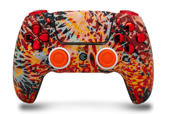 Solar Flare w/ Red Chrome Inserts PS5 Controller | PS5