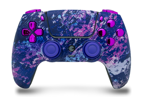 Purple Chaos & Purple Chrome Inserts PS5 Controller | PS5