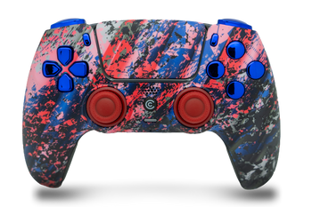 Glacier Burn & Blue Chrome Inserts PS5 Controller | PS5