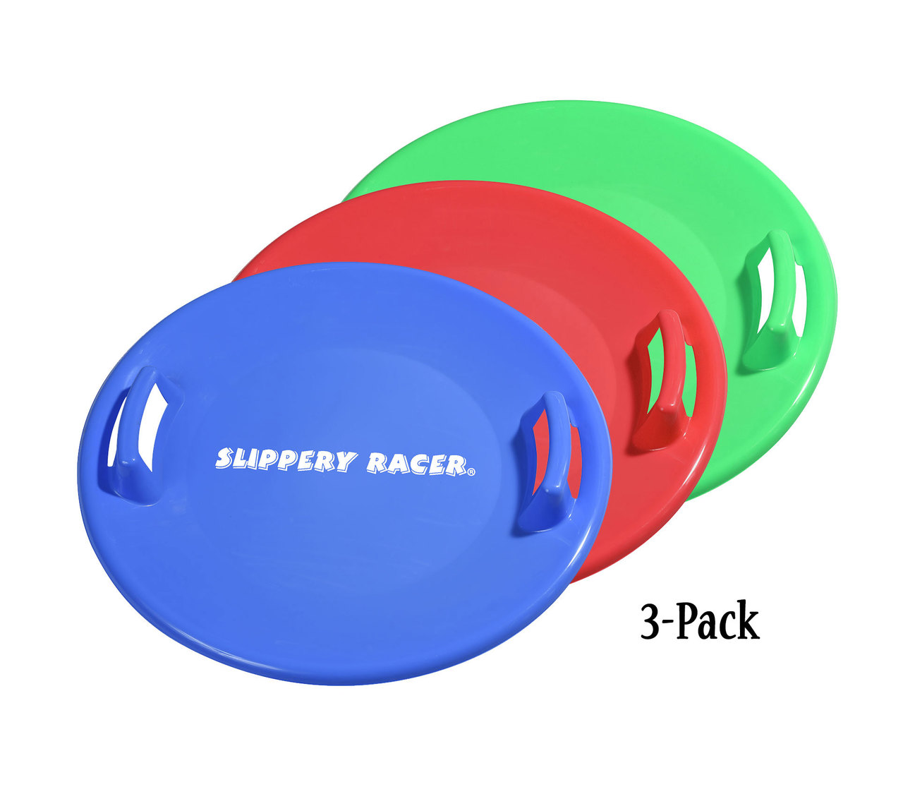 Slippery Racer Downhill Pro Snow Saucer Disc Sled - 3 PACK - Snow Sleds  Direct