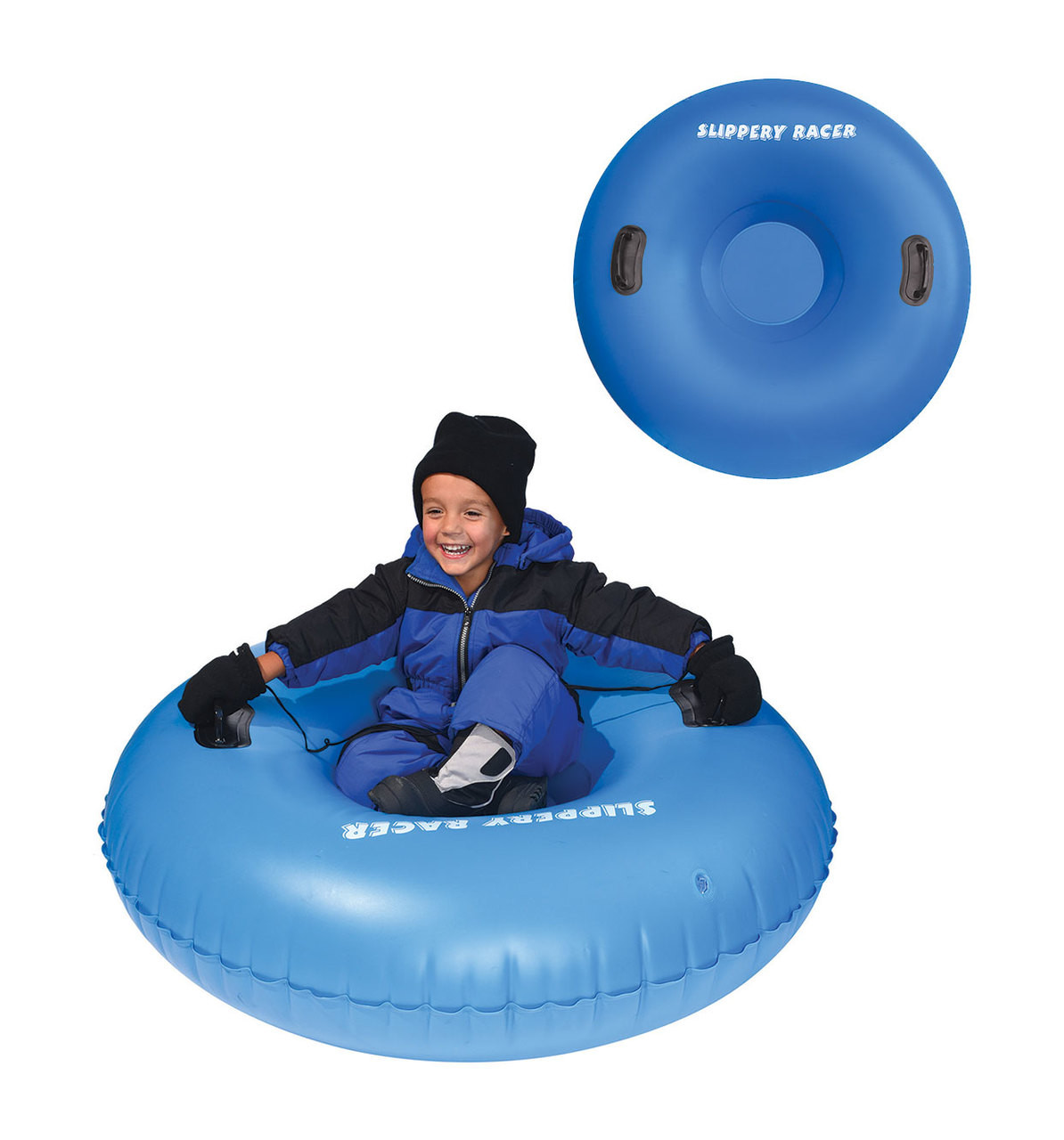 BLUE Slippery Racer Grande XL Commercial Inflatable Snow Tube Sled
