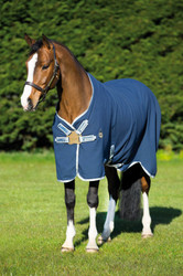 Horseware Rambo Helix Disc Front Closure Stable Sheet - Navy/Silver