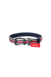 Joules Striped Dog Collar - Red, White & Blue