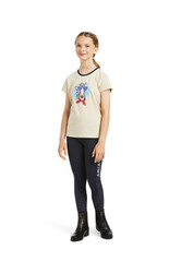 Ariat Youth Fabulous Short Sleeve T Shirt - Oatmeal Heather - Front distant shot
