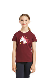 Ariat Youth My Love Short Sleeve Tee - Zinfandel - Front