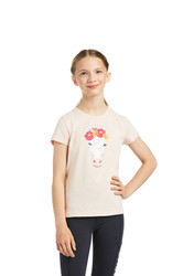 Ariat Youth Wonderful Dream Tee - Heather Pink - Front