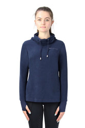 Hy Equestrian Ladies Synergy Cowl Neck Top in Navy