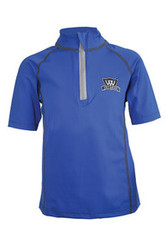 Woof Wear Young Rider Short Sleeve Riding Shirt in Electric Blue-Front