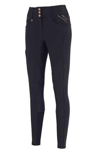 Pikeur Ladies Candela Softshell Grip Breeches in Night Blue-Front