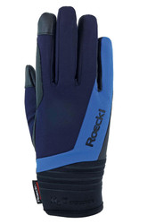 Roeckl Ladies Winsford Gloves in Blue-Front