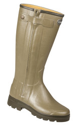 Le Chameau Mens Chasseur Leather Lined Boots - Vert