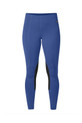 Kerrits Ladies Flow Rise Knee Patch Performance Tights in True Blue - Front