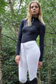 Coldstream Ladies Kilham Full Seat Competition Breeches in   White  - Front