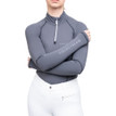 Coldstream Ladies Lennel Base Layer in Gray/Black - Front