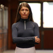 Coldstream Ladies Lennel Base Layer in Navy/Gray - Front Lifestyle