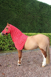 Supreme Products Dotty Fleece Hood in Rosette Red