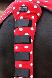 Supreme Products Dotty Fleece Tail Guard in Rosette Red