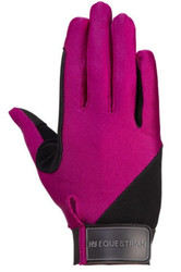 Hy Equestrian Absolute Fit Riding Glove in Purple - Front