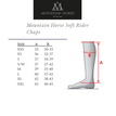 Mountain Horse Soft Rider Chaps - Size guide