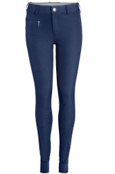 Mountain Horse Youth Crown Silicone Breeches in Navy - Front