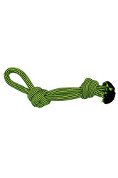 Jolly Pets Knot-N-Chew Looped Rope - Green/Black