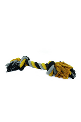 Ancol Jumbo Jaws Rope - Black/Grey/Yellow