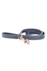 Ancol Timberwolf Leather Lead - Blue
