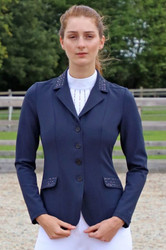 Hy Equestrian Ladies Roka Rose Show Jacket in Navy - front