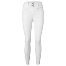 Mountain Horse Ladies Diana Full Seat Silicone Grip Breeches in White - Front