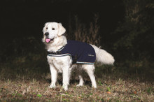 Horseware Rambo Waterproof Fleece Dog Blanket - Navy/Beige/Baby Blue