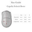 LeMieux Capella Fetlock Boots Size Guide