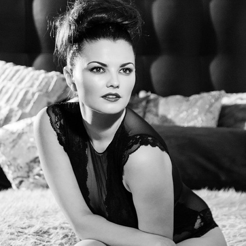 Stylish black and white image of women looking away from camera taken by Emotion studios of Shropshire Stylish black and white image of women looking away from camera taken by Emotion studios of Shropshire
