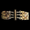 Lipstick clasp detail, antique gold base metal, 6-Apollo camo bracelet