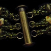 Lipstick clasp on triple-row camo bracelet