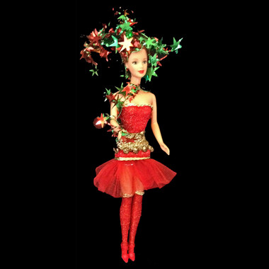 Hand-stitched Christmas fashion for 11-1/2" doll