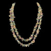 Handmade jewellery double necklace with pastel glass chips and silver beads; exclusive design for Lisa Todd boutique in Boca Raton, FL