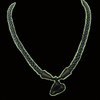 Handmade jewellery lampworked black heart neckalce