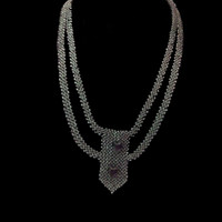 Handmade jewellery Swarovski Wild Hearts double beaded necklace