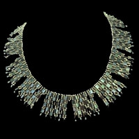 Handmade jewellery checkerboard beaded necklace