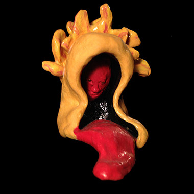 Handmade one-of-a-kind "Taste of Hell" miniature clay sculpture