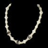 Bridal extravaganza necklace with white and crystal beads and Sterling Silver findings