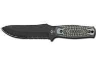 Dexter Russell Green River Carry Knife Serrated Graphite Black Blade Green Handle 45020 40903Pg-Bb