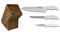 Dexter Russell Cutlery SofGrip Starter Knife Block Set - White Handles VB4040