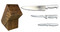 Dexter Russell Cutlery Basics Starter Knife Block Set - White VB4043