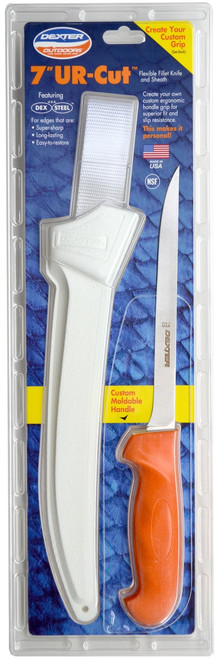 Dexter Russell UR-Cut 7" Flexible Fillet Knife Moldable Handle & Sheath 24673 UC133-7WS1-PCP