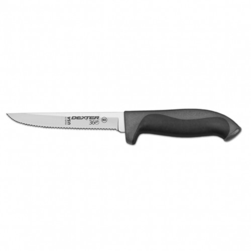 Dexter Russell 360 Series 5” scalloped utility knife black handle 36003 S360-5SC-PCP