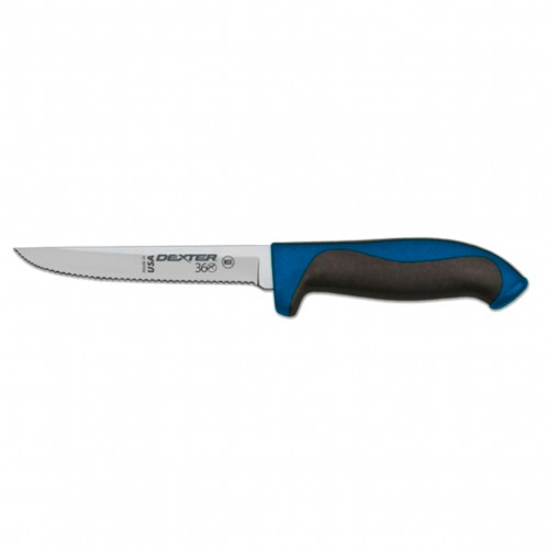 Dexter Russell 360 Series 5” scalloped utility knife blue handle 36003C S360-5SC-PCP