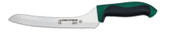 Dexter Russell 360 Series 9 inch Scalloped Offset Slicer Green Handle 36008G S360-9SC