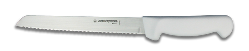 Dexter Russell Basics 8" Scalloped Bread Knife White Handle 31603 P94803 (31603)